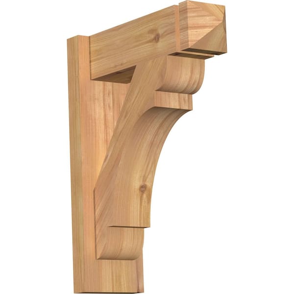 Ekena Millwork 6 in. x 20 in. x 16 in. Western Red Cedar Olympic Arts and Crafts Smooth Outlooker
