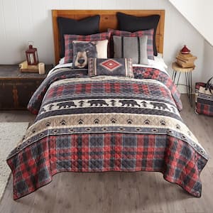 Canoe Trip 3-Piece Multicolor King Polyester Coverlet Set