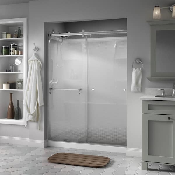 Delta Portman 60 x 71 in. Frameless Contemporary Sliding Shower Door in