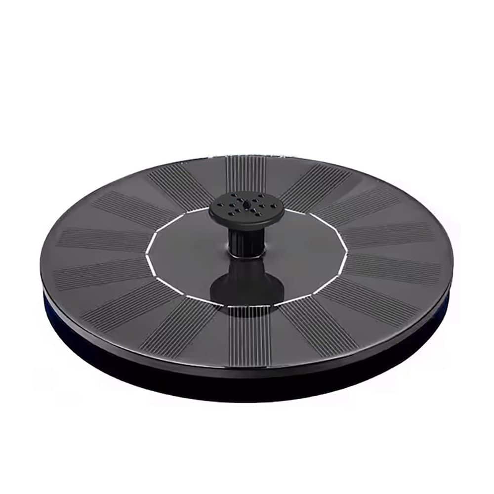 Solar 1.2in Height 6.3in Diameter Black Freestanding Bird Bath Outdoor Water Fountain with 8 Nozzles for Garden Decor price history on PriceWatchPro