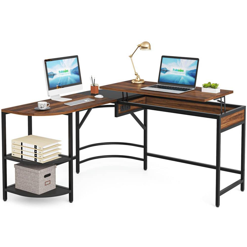 Ross Gaming Desk Computer Table Workstation, Black With Bright Trim