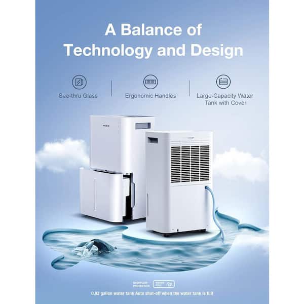 Edendirect 50 pt. 4,000 sq. ft. Dehumidifier for Home in