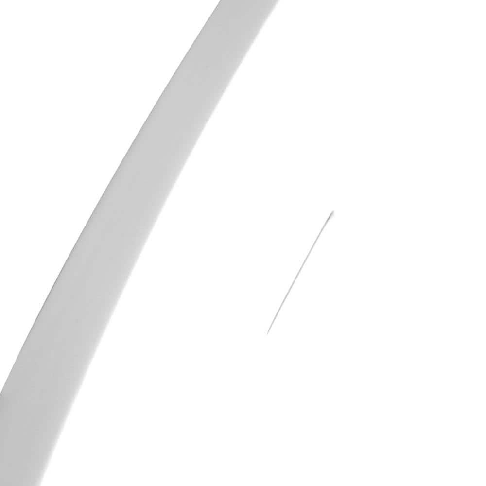 Matte White Solid Surface Freestanding Soaking Bathtub, 63-inch