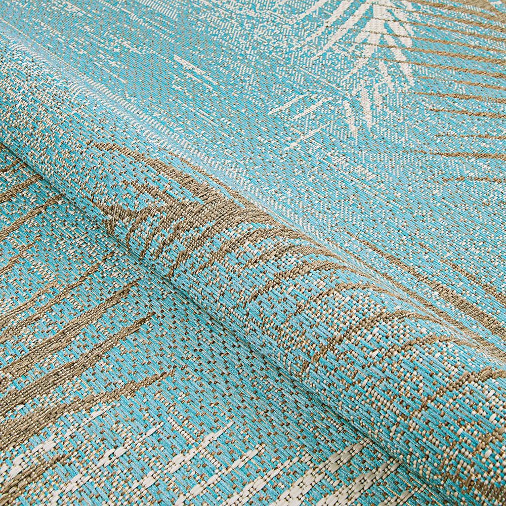 Monaco Coastal Stripes 6' x 9' Blue Synthetic Area Rug
