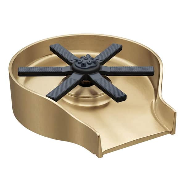 CleanMate Glass Rinser for Kitchen Sink in Spot-Free Brushed Brass