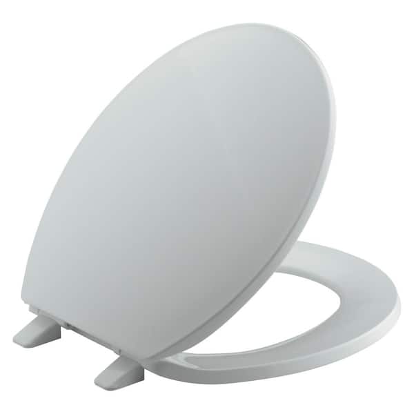 KOHLER Brevia Round Closed Front Toilet Seat in Ice Grey
