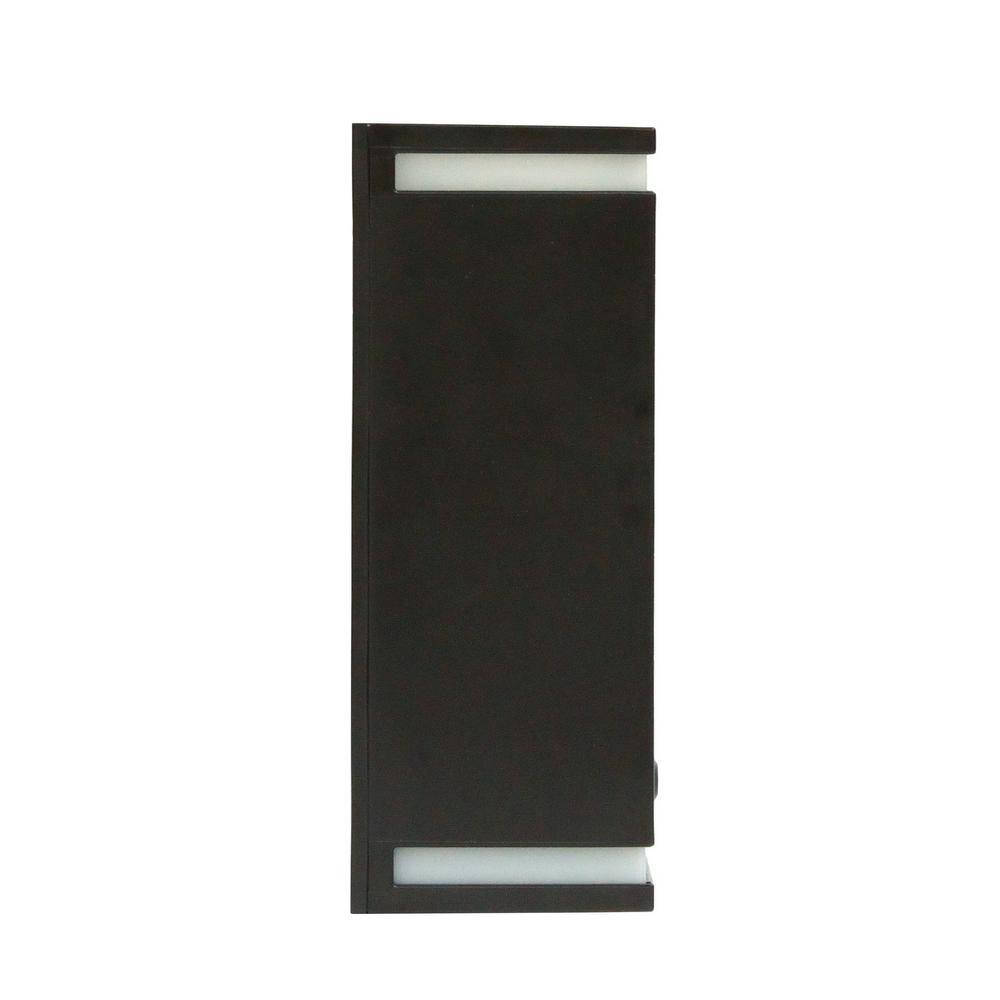Black Dual-Direction Solar LED Outdoor Wall Sconce