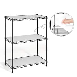 HDX 3-Tier Steel Wire Shelving Unit in Black (24 in. W x 30 in. H x 14 in.  D) EH-WSTHDUS-006B - The Home Depot