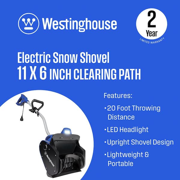 11-in. 120-Volt Electric Corded Snow Shovel