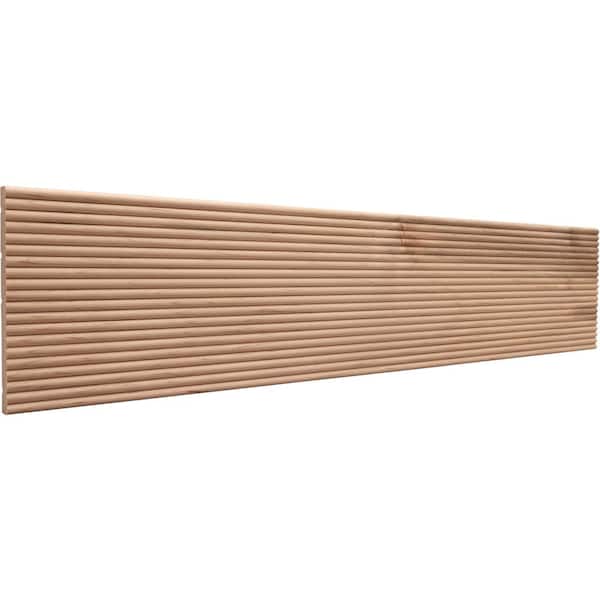 5 in. D x 0.438 in. W x 36 in. L Unfinished Ambrosia Maple Wood Beaded Panel Moulding