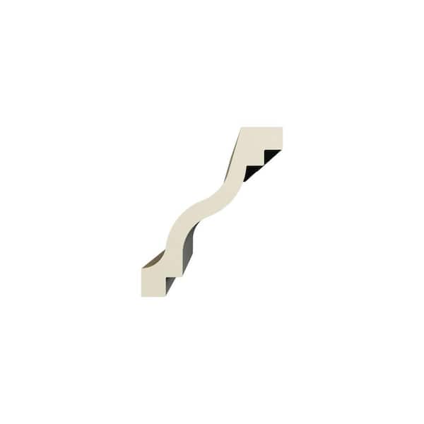 Ekena Millwork Cecilia 2 in. D x 3 in. W x 96 in. L Polyurethane Crown Moulding