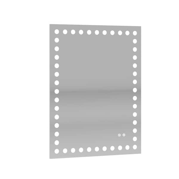 Unbranded 28 in. W x 36 in. H Rectangular Frameless LED Wall Mount Anti-Fog Modern Decorative Bathroom Vanity Mirror