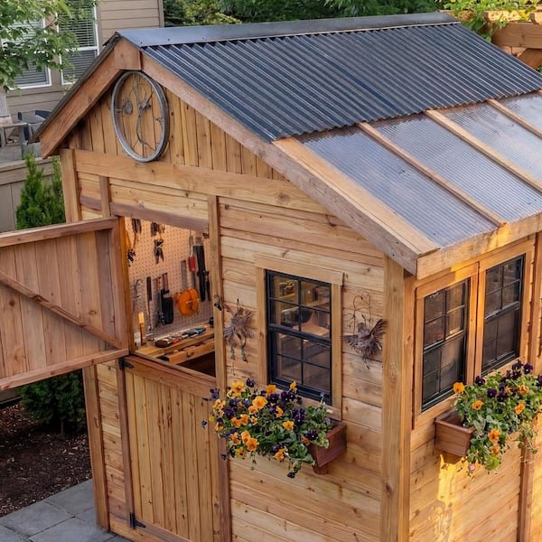 Outdoor Living Today Sunshed 8 ft. W x 8 ft. D Cedar Wood Garden