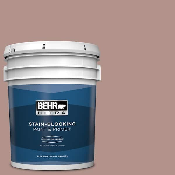 BEHR ULTRA 5 gal. #180F-4 Desert Willow Extra Durable Satin Enamel Interior Paint & Primer