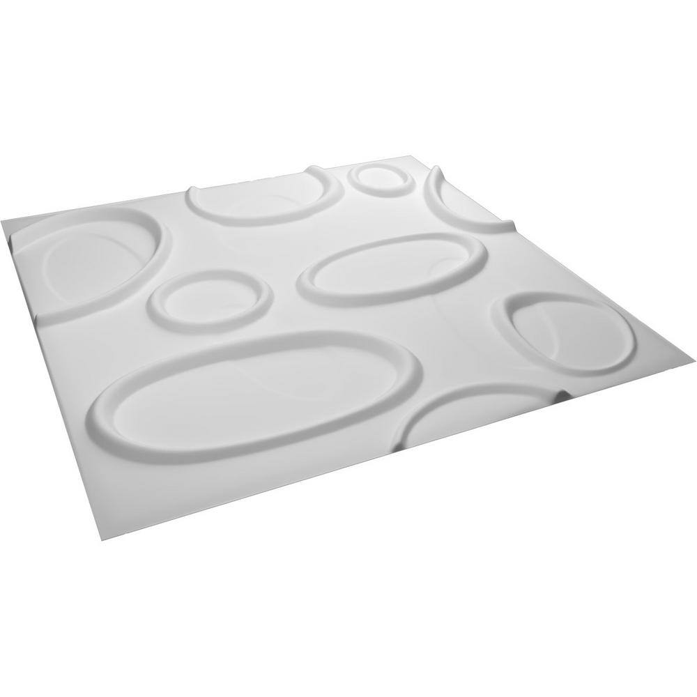 White Textured PVC 3D Decorative Wall Panel 19.63" x 19.63"