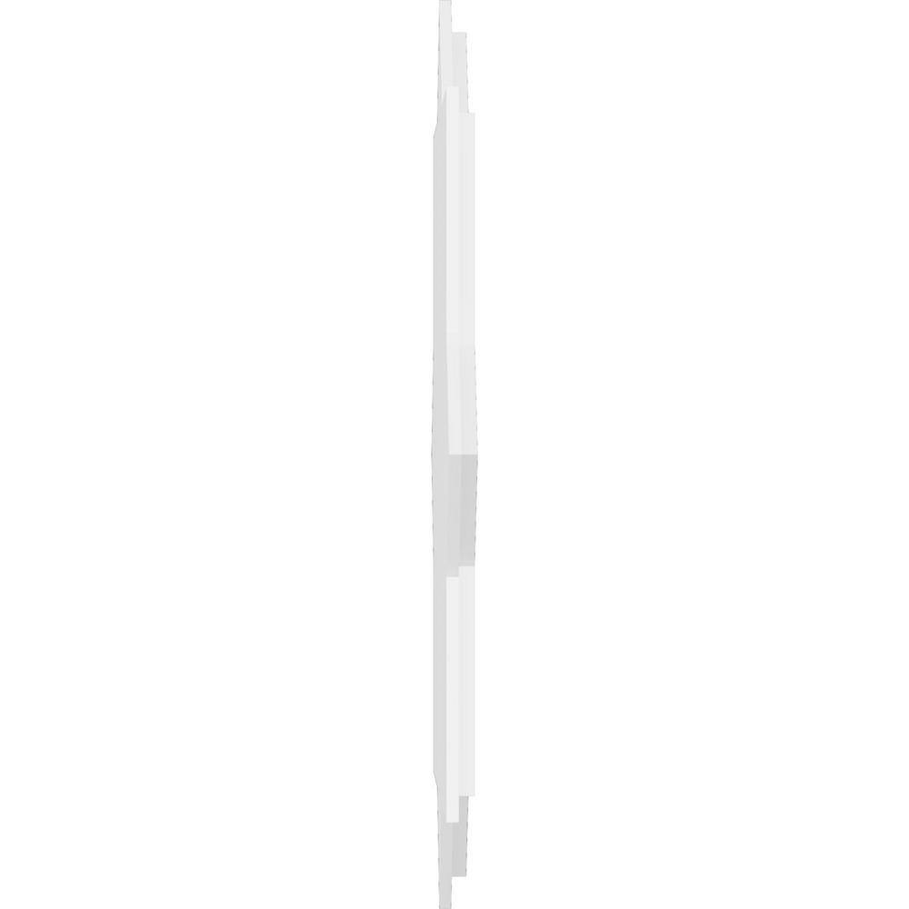 18" White PVC Contemporary Geometric Ceiling Medallion