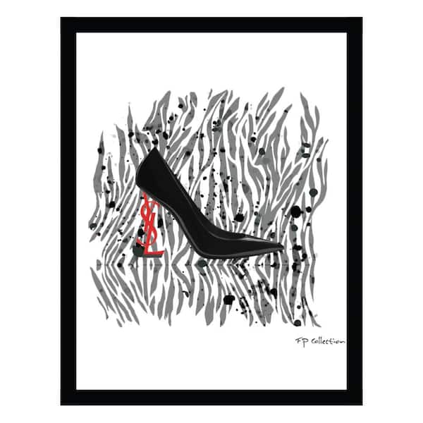 VENICE BEACH Collections Fashion Designer Glam Shoe by Fairchild Paris 1-Piece Framed Graphic Print Abstract Poster Art Print 18 in. x 14 in.