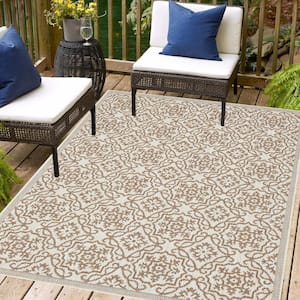 Eliza  Brick 9 ft. x 12 ft. Indoor/Outdoor Area Rug