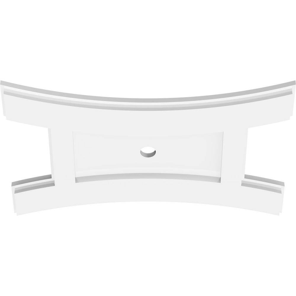 White PVC Contemporary Ceiling Medallion 18" x 12"
