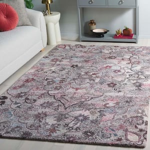 Anatolia Brown/Pink 8 ft. x 10 ft. Medallion Floral Area Rug