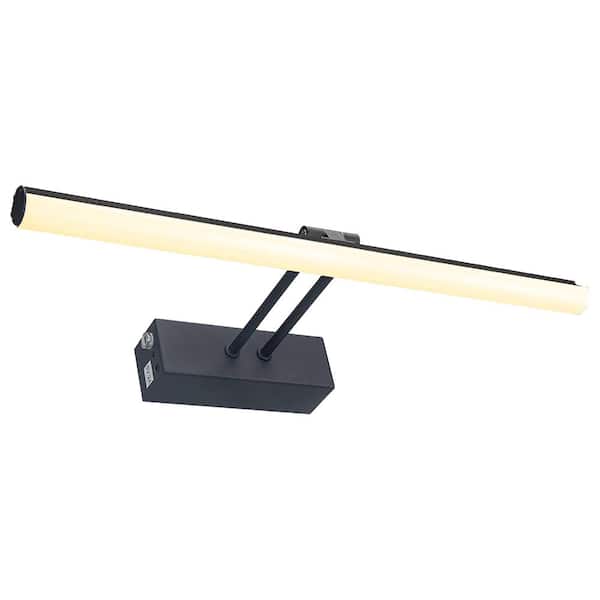 Unbranded Wireless Rechargeable 16 in. Wall Mounted Black LED Picture Light with Remote Control