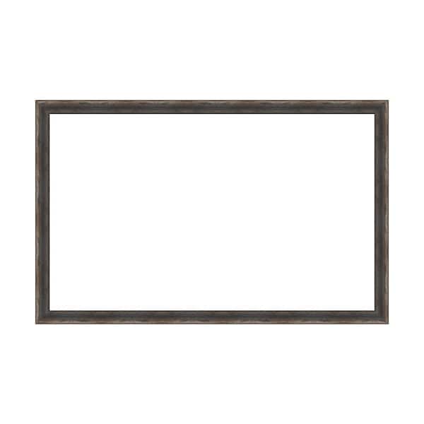 Amanti Art Mirror Makeover Bark Rustic Char Narrow 49.25 in. W x 31.25 in. H Bathroom Mirror Frame Border Kit-Fits a 48 x 30 mirror