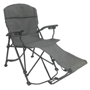 Hard Armed Chair with Retractable Footrest and Rear Snap Clip Closure