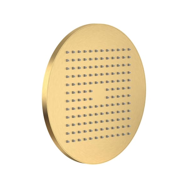 American Standard Modern 1-Spray Patterns with 2.5 GPM 10 in. Wall Mount Fixed Shower Head in Brushed Cool Sunrise