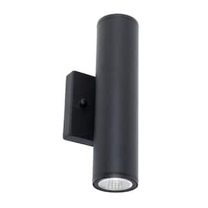 Beverly 2-Light Black Wall Sconce with Metal Shade