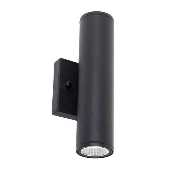 AFX Beverly 2-Light Black Wall Sconce with Metal Shade