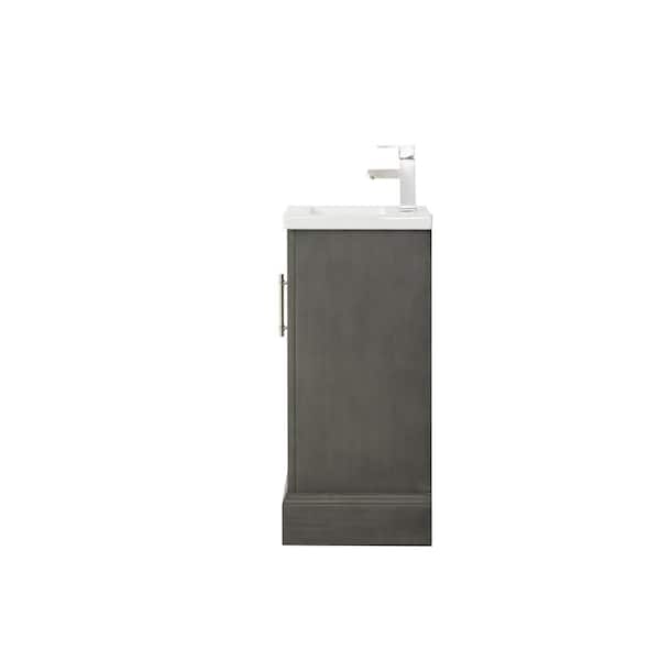 Vannes 20 in. W x 16 in. D x 34.5 in. H Bathroom Vanity in Silver Grey with Ceramic Top