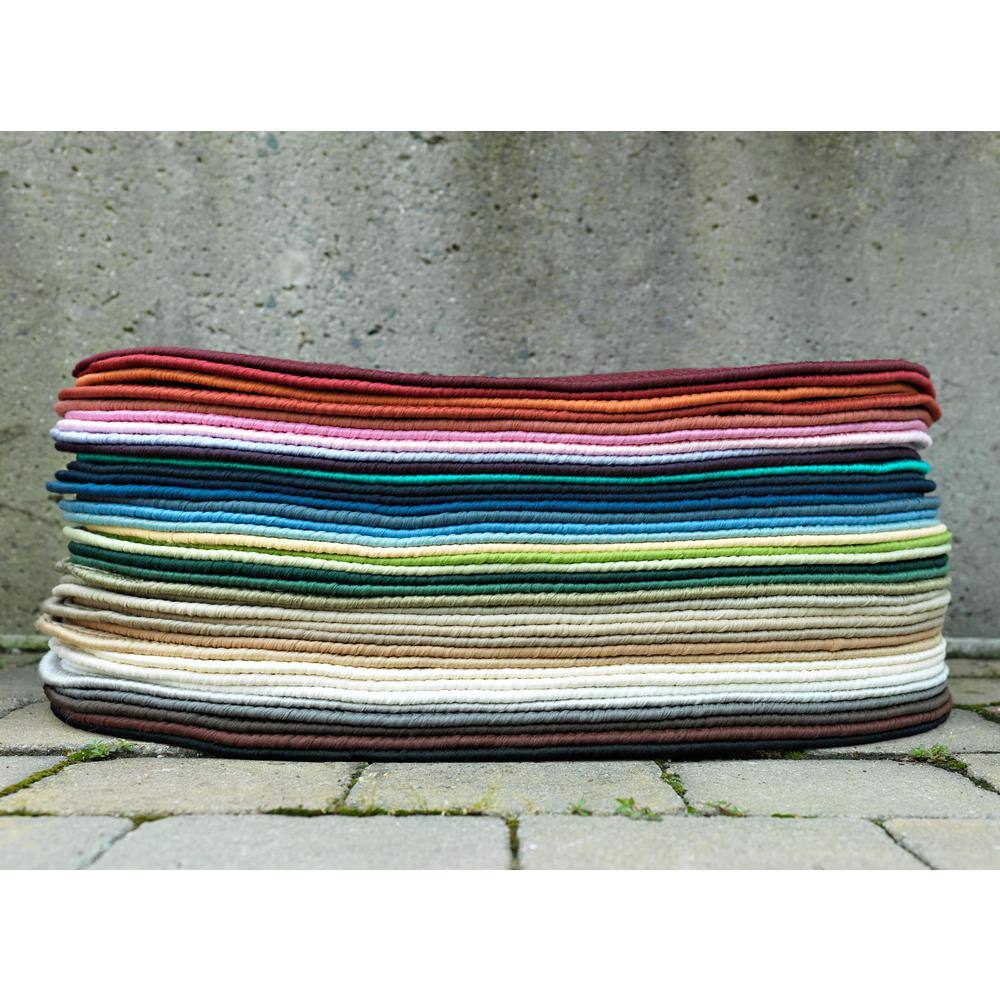 Braided Boca Raton Synthetic Oval Area Rug - Linen 2' x 8'