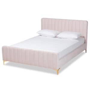 Nami Light Pink Full Platform Bed