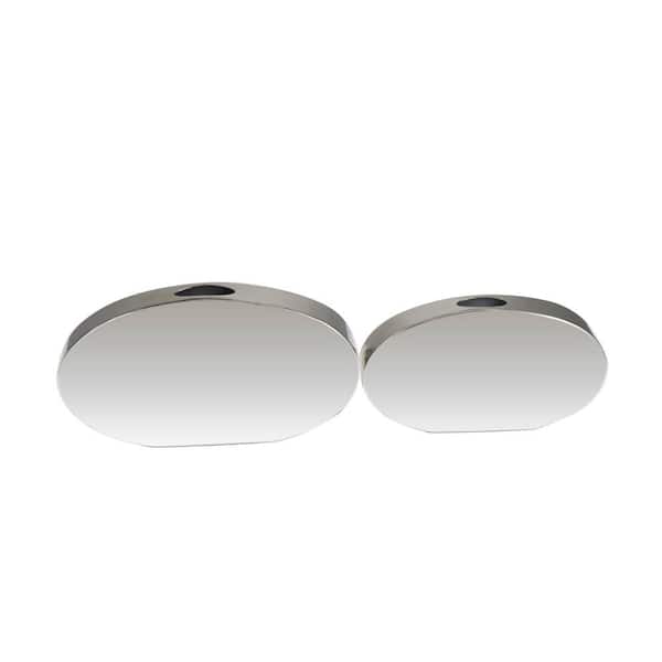 Silver Stainless Steel Decorative Vase with a Sleek Mirror Finish (Set of 2)