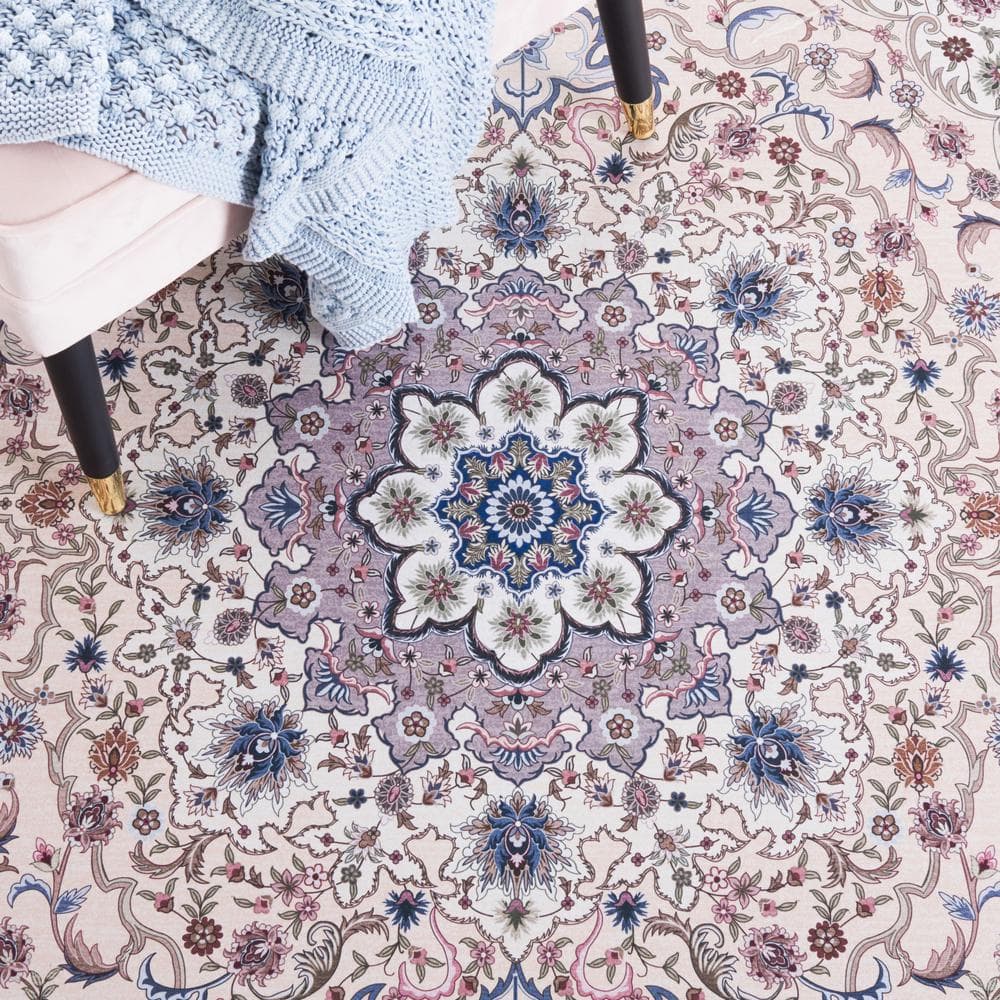 Elegant Beige & Green Synthetic 9' x 12' Tucson Area Rug