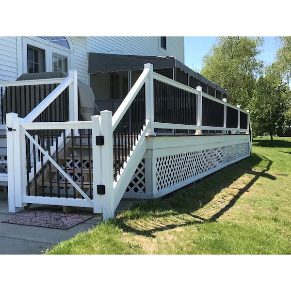 Weatherables Bellaire 3.5 ft. H x 5 ft. W White Vinyl Railing Gate Kit
