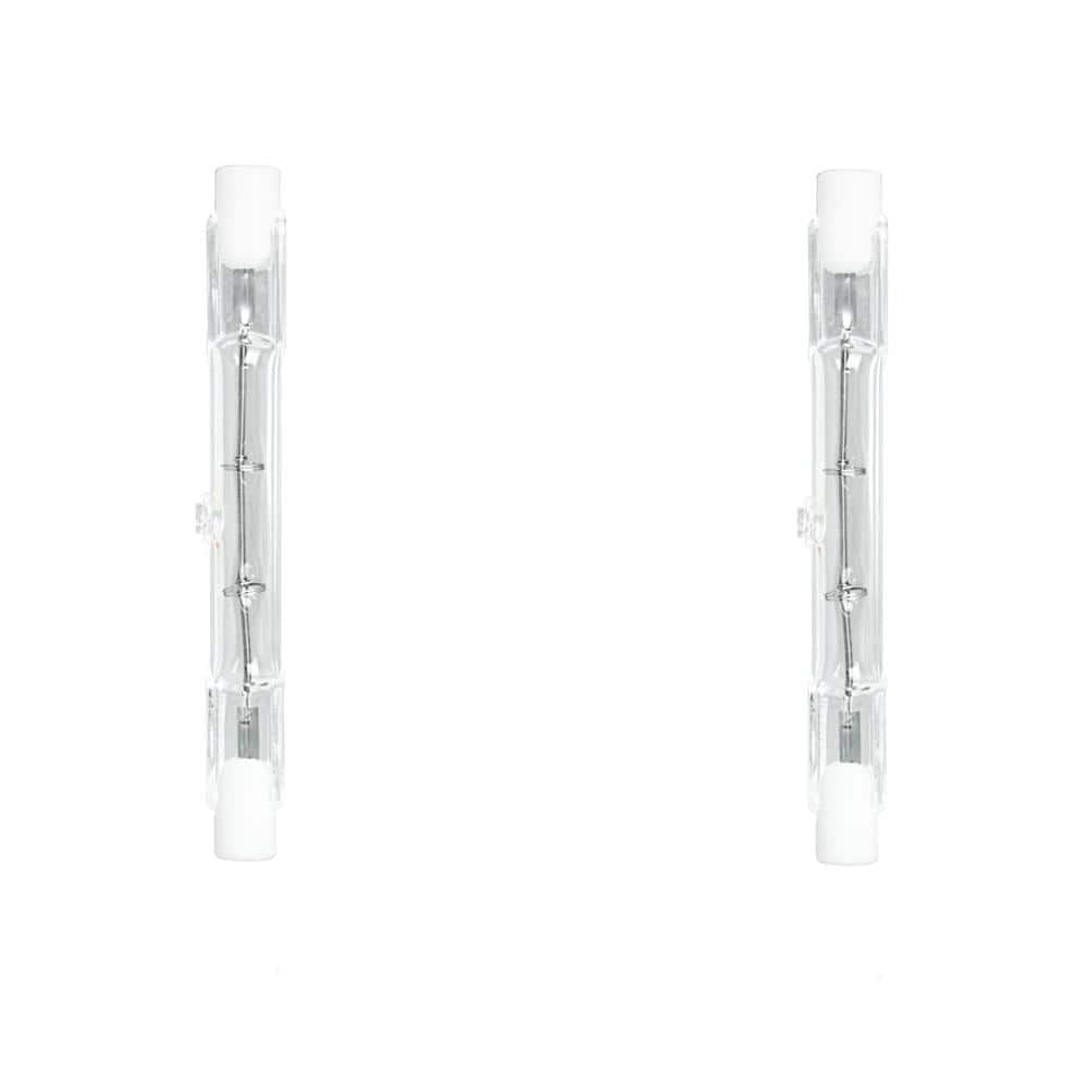100-Watt Bright White (2700K) T3 R7 Short Base Dimmable Halogen Light Bulb (2-Pack)