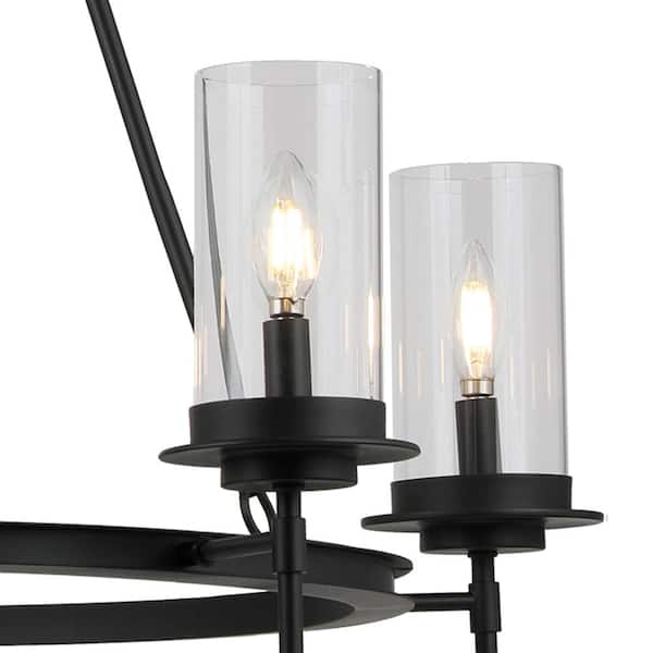 Luminosa 33 in. W 5-Light Black Finish Clear Glass