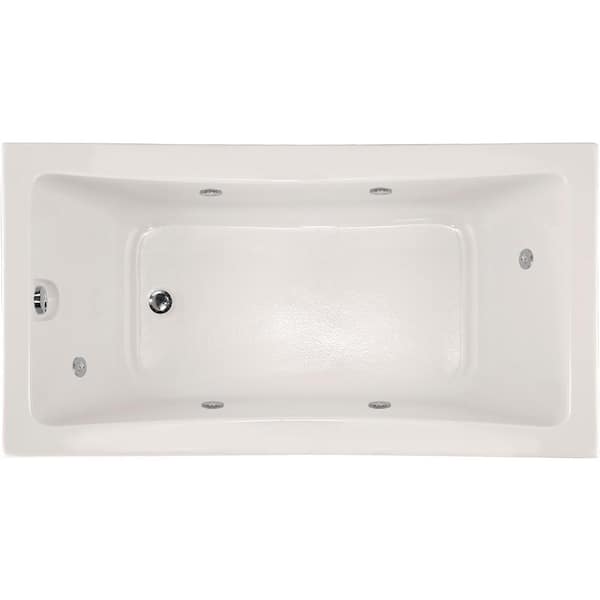 Hydro Systems Rosemarie 60 in. x 32 in. Rectangular Drop-In Air Bath and Whirlpool Bathtub in White
