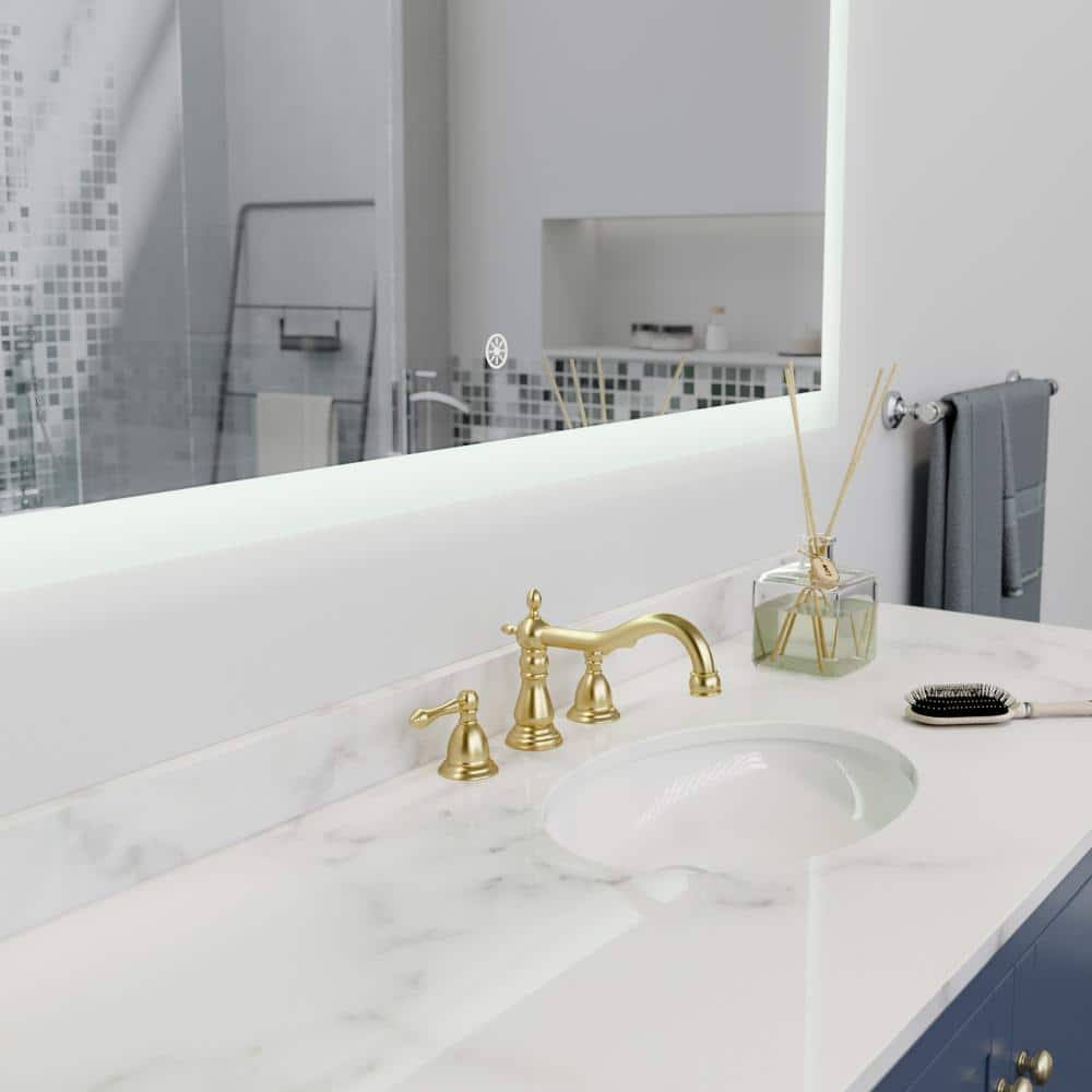Arpella 60" Silver LED Backlit Vanity Bathroom Mirror with Dimmer