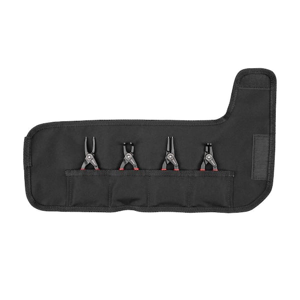 5 in. Internal and External Retaining Ring Pliers Set with Pouch, 4-Piece (0.047 in. Tips)