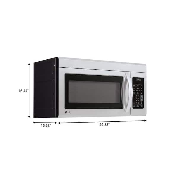 Lg Electronics 1 8 Cu Ft Over The Range Microwave With Sensor Cook And Easyclean In Stainless Steel Lmv1831st The Home Depot