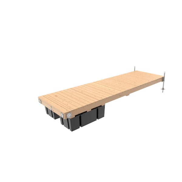 Multinautic 5 ft. x 16 ft. High Freeboard Semi-Floating Dock Hardware Kit with Foam Filled Floats