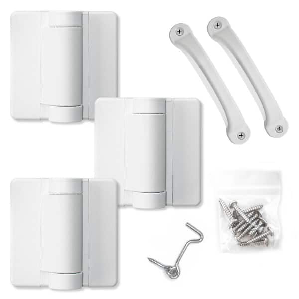 White Heavy Duty Screen Door Hardware Kit
