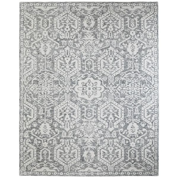 Gray 2 x 3 ft. Tufted Geometric Rectangle Indoor Area Rug