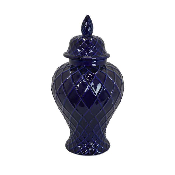 Benjara Ceramic Jar with Dome Lid