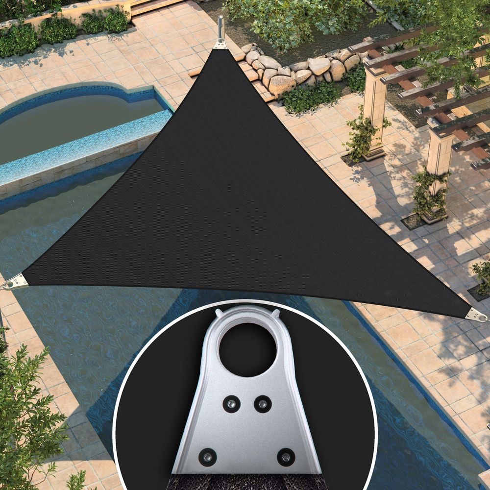 Super Ring 30 ft. x 30 ft. x30ft. Triangle Sun Shade Sail with Winch Kit-Black price history on PriceWatchPro