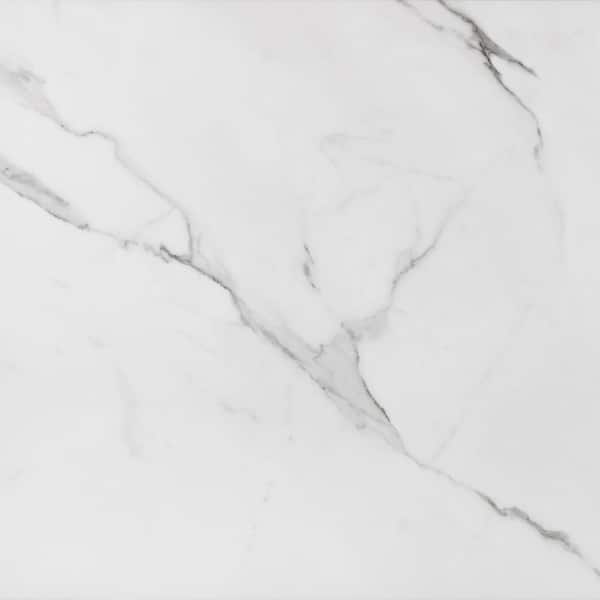 ELIANE Donchez White Calacatta Satin 24 in. x 24 in. Glazed Porcelain Floor and Wall Tile (3.88 sq. ft.)