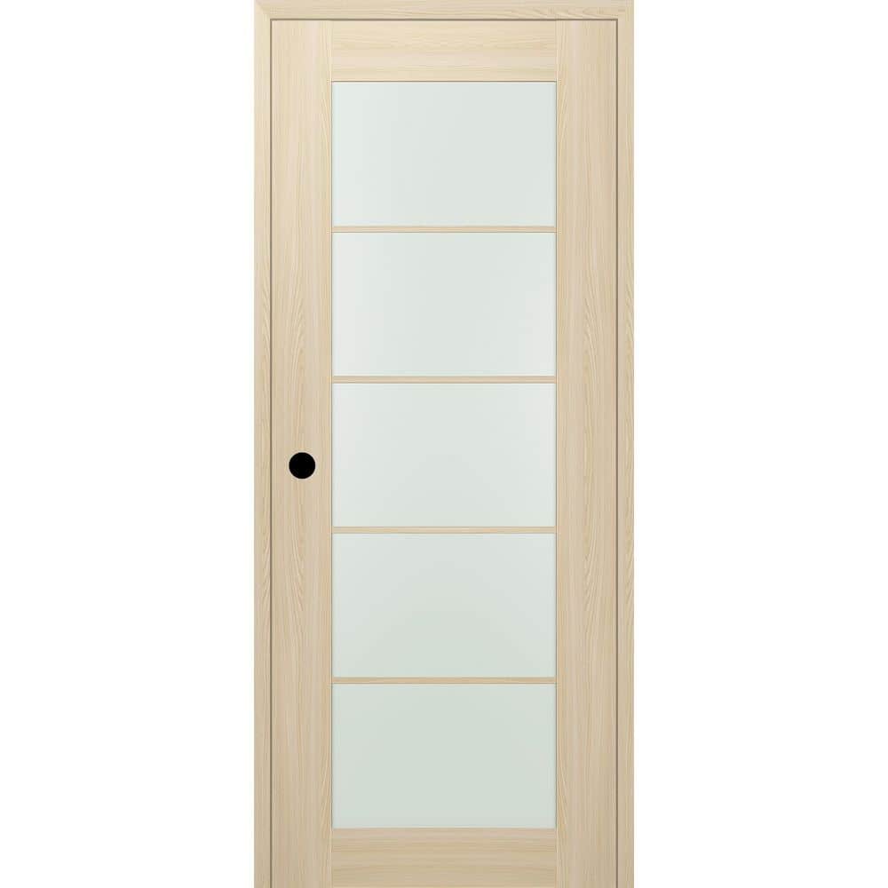Avon 5 Lite N DIY-Friendly 30 in. х 80 in. Right-Hand Frosted Glass Loire Ash Composite Single Prehung Interior Door price history on PriceWatchPro