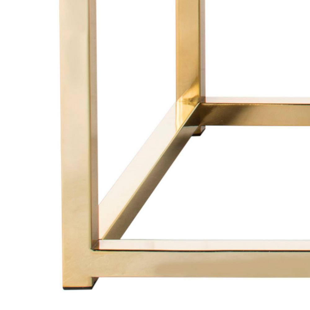 48'' Black Velvet and Brass Transitional Bench